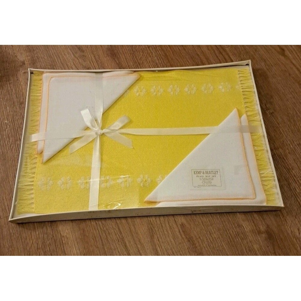 Vintage Kemp & Beatley Rayon Place Mat Set Unopened IOB